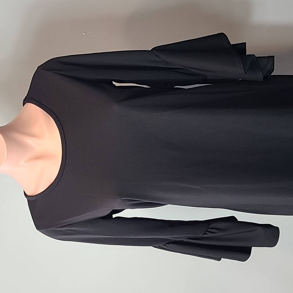 Witchy Black Dress Flare Sleeve Y2K Fairy Grunge Size Small Whimsigoth Goth - Picture 2 of 8